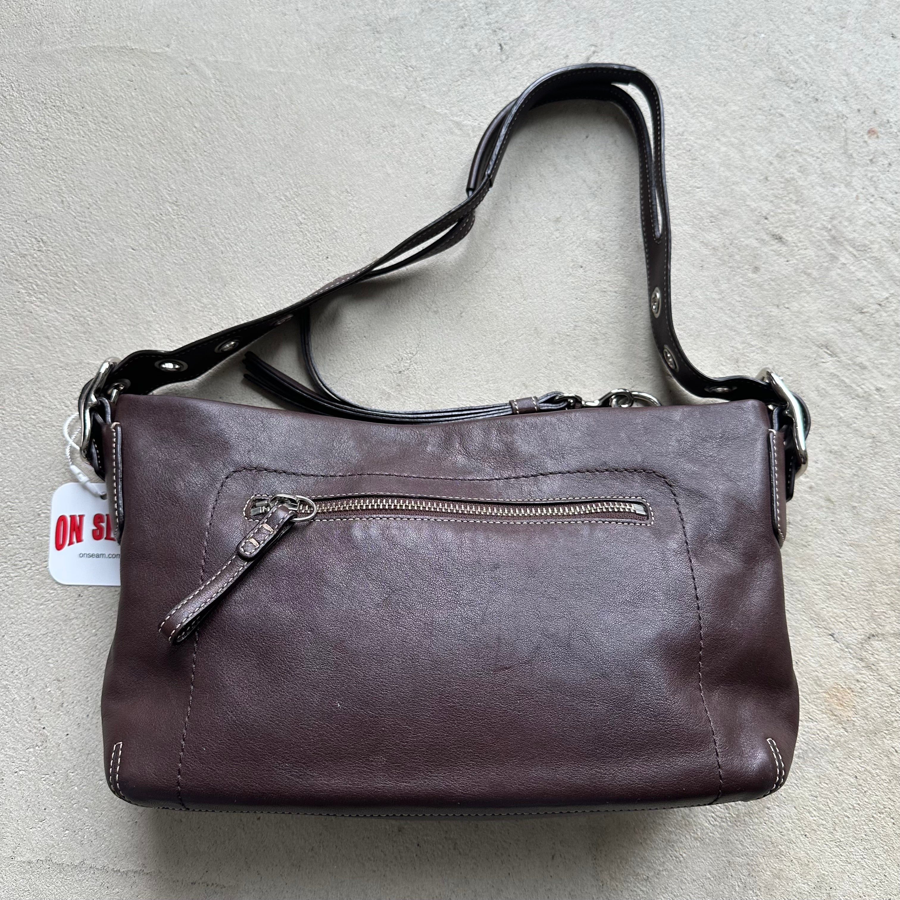 vintage y2k coach brown leather shoulder bag 5