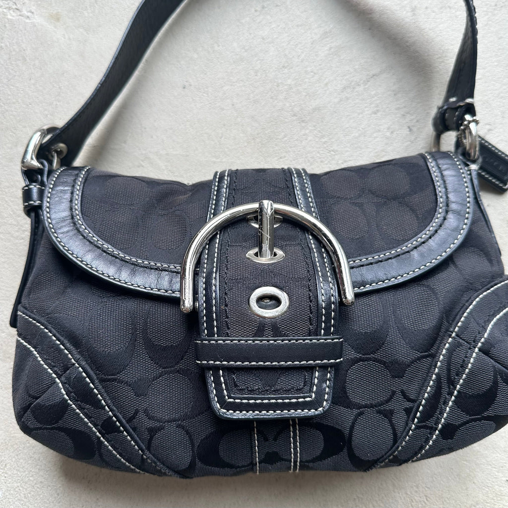 vintage y2k coach black mini soho shoulder bag 29