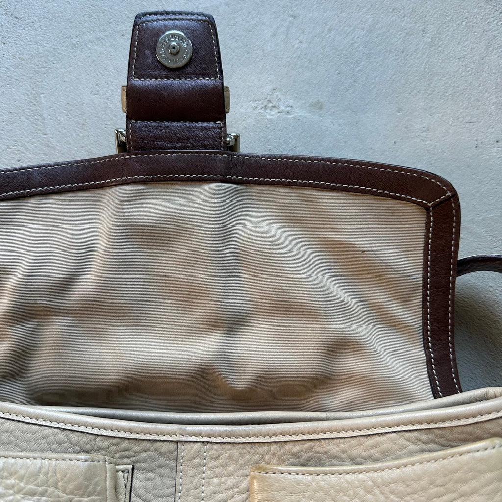 vintage y2k coach tan square soho leather shoulder bag