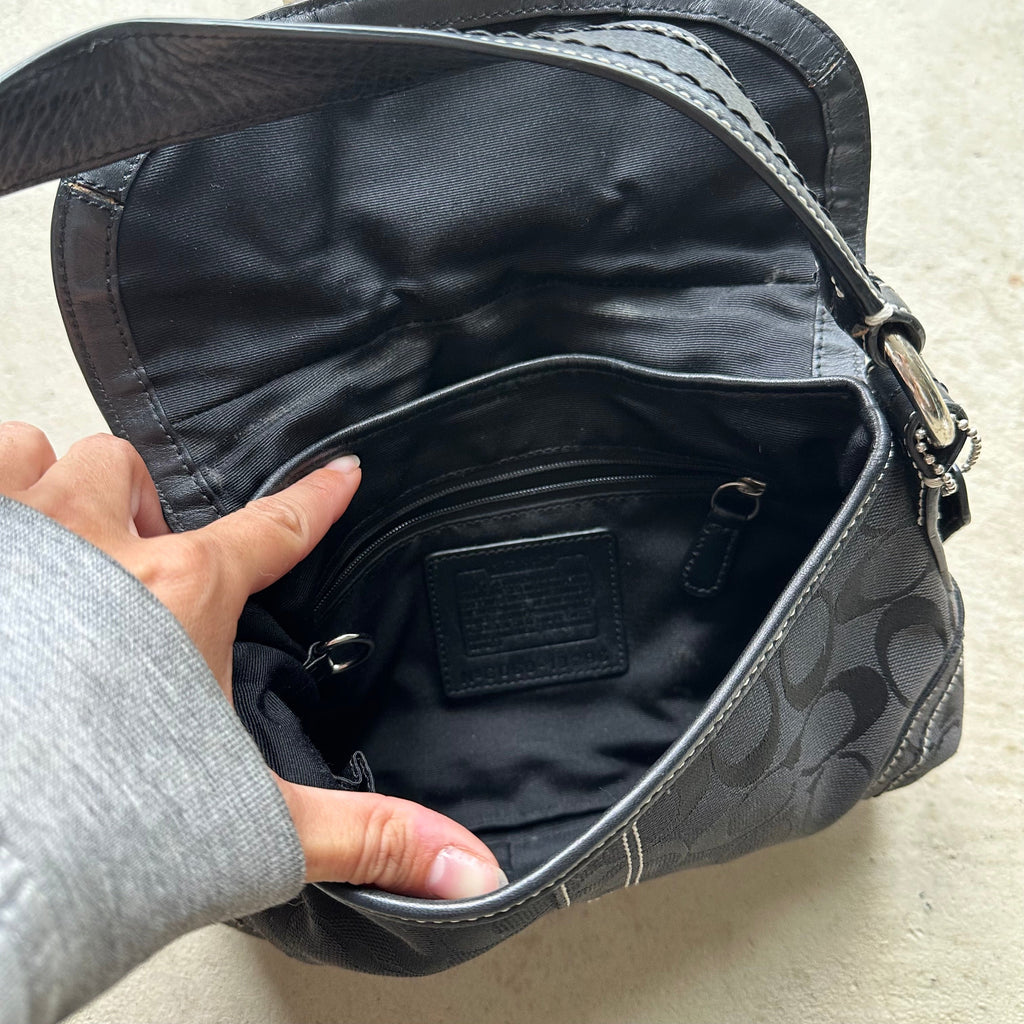 vintage y2k coach black mini soho shoulder bag 29
