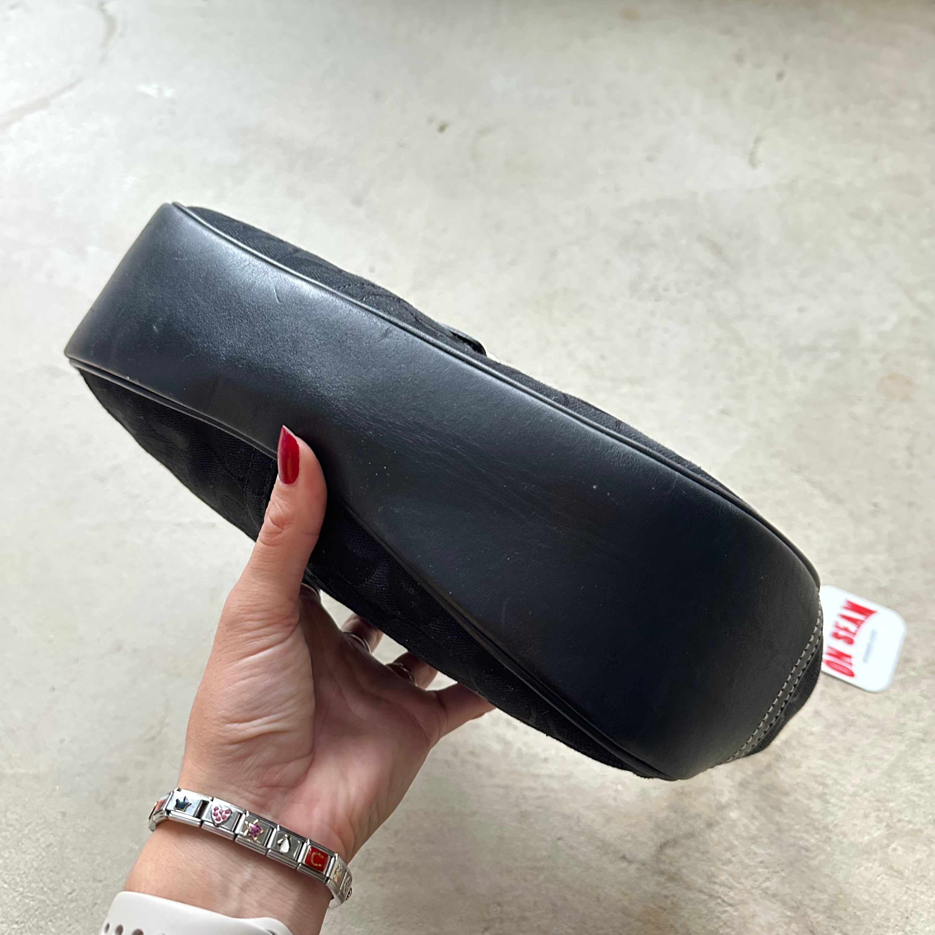 vintage y2k coach black mini hampton shoulder bag 1
