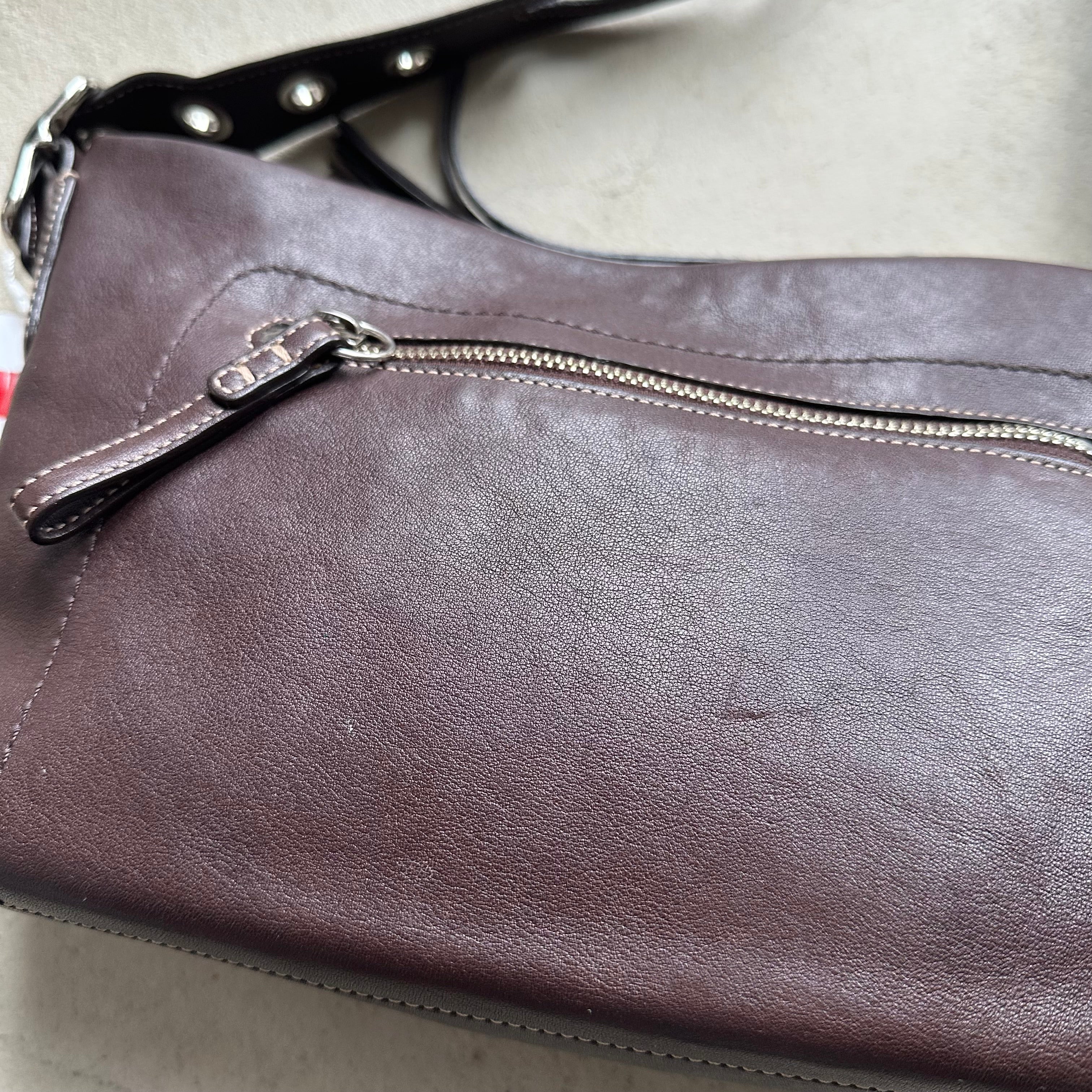 vintage y2k coach brown leather shoulder bag 5