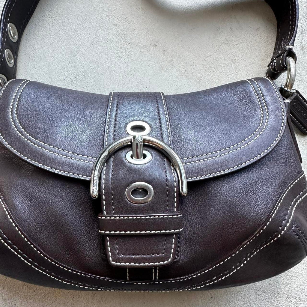 vintage y2k coach brown mini soho leather shoulder bag 15