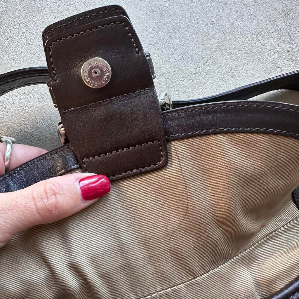 vintage y2k coach brown mini soho leather shoulder bag 15