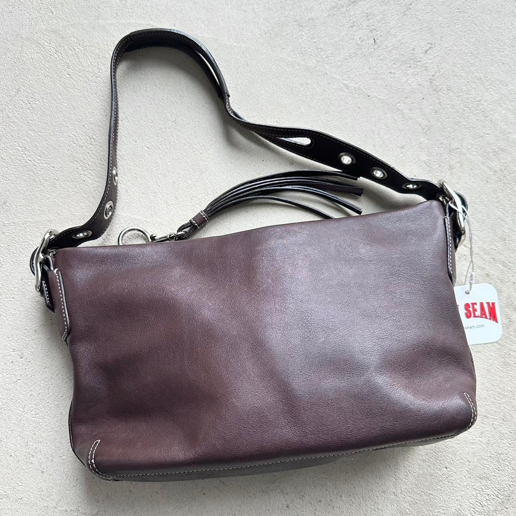 vintage y2k coach brown leather shoulder bag 5