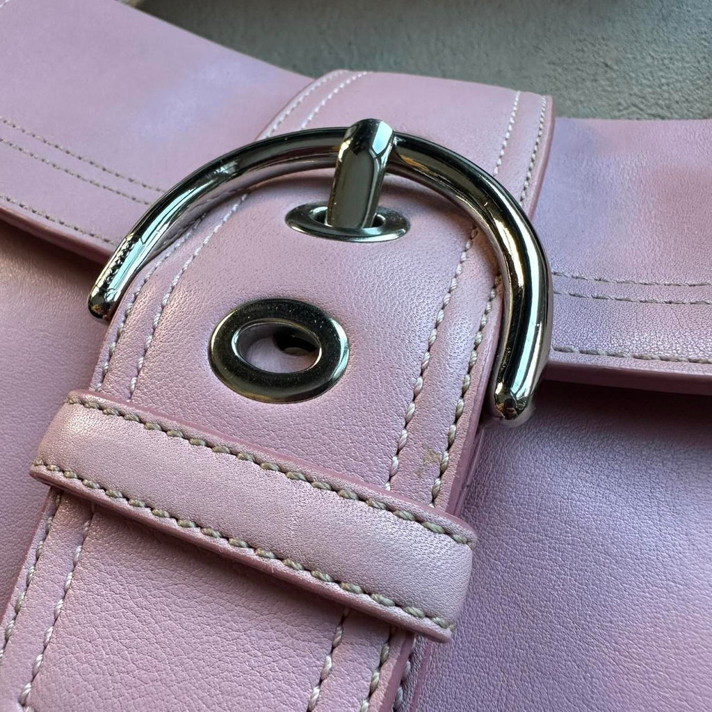 rare vintage y2k coach pink leather soho shoulder bag