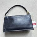 vintage y2k coach black leather demi style shoulder bag