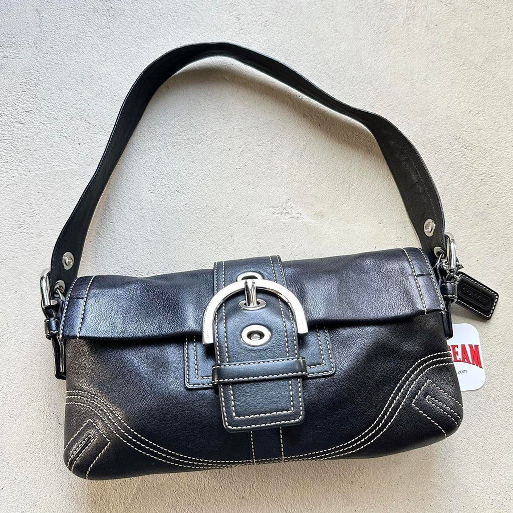 vintage y2k coach black square soho shoulder bag 1