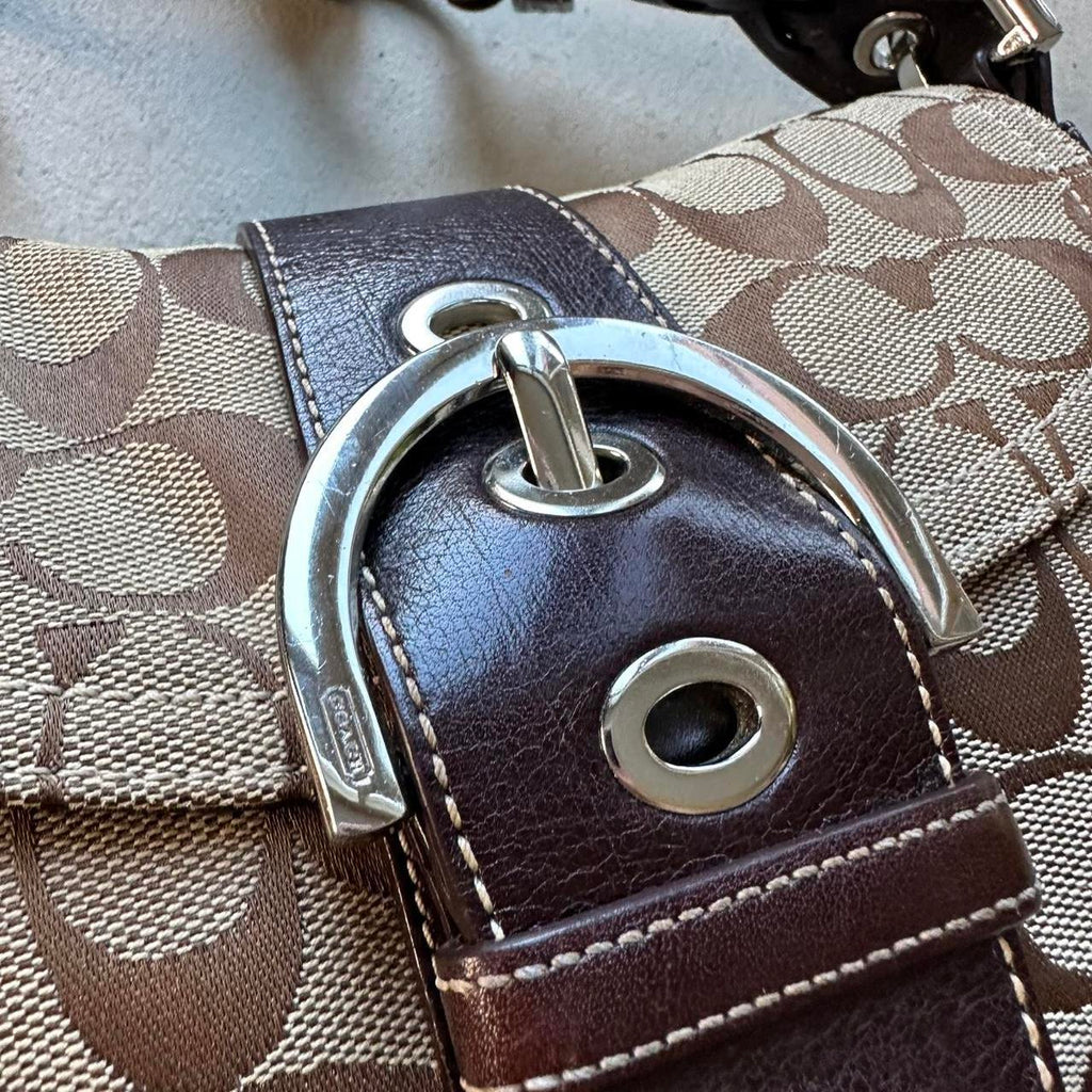vintage y2k coach tan mini soho shoulder bag 24