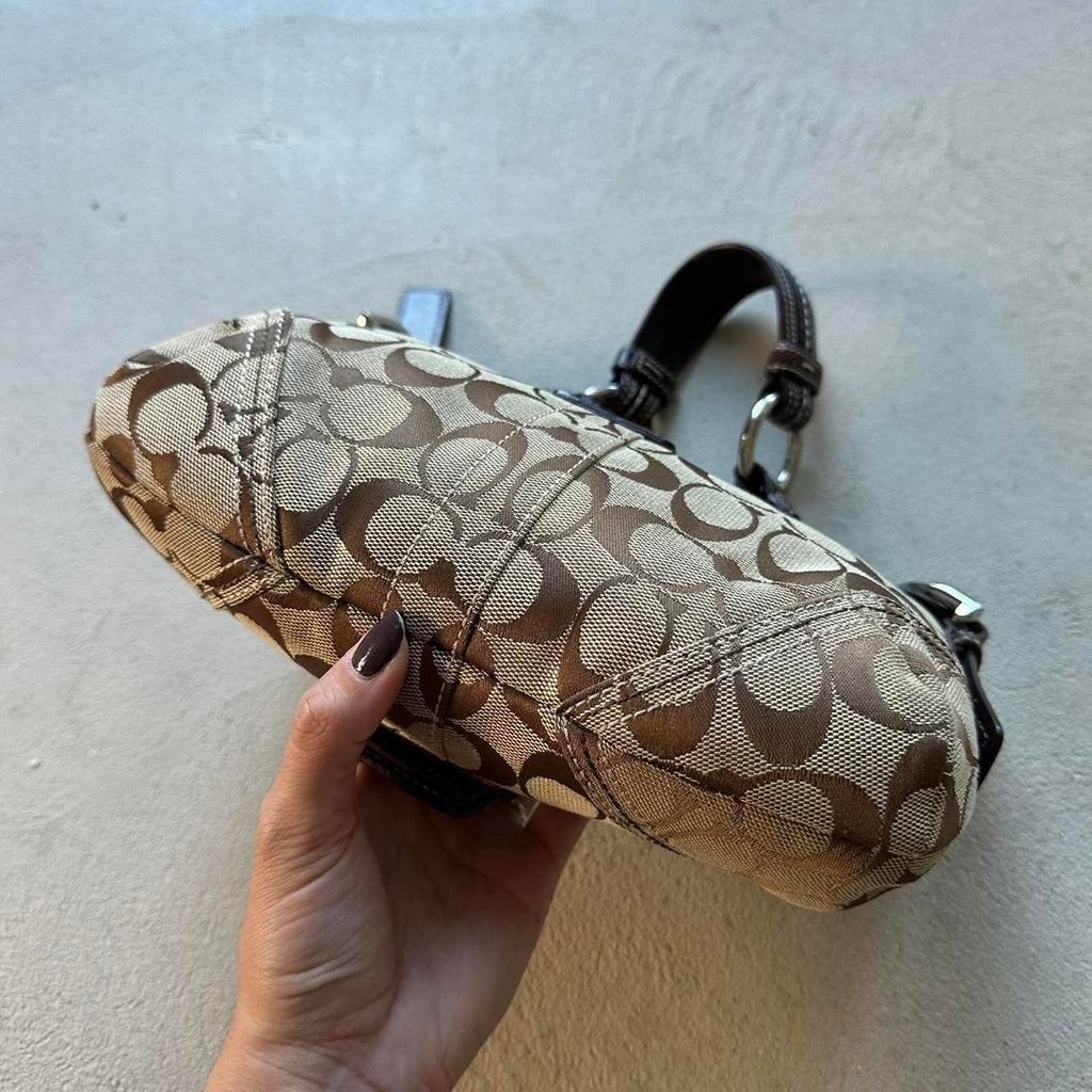 vintage y2k coach tan mini soho shoulder bag 24