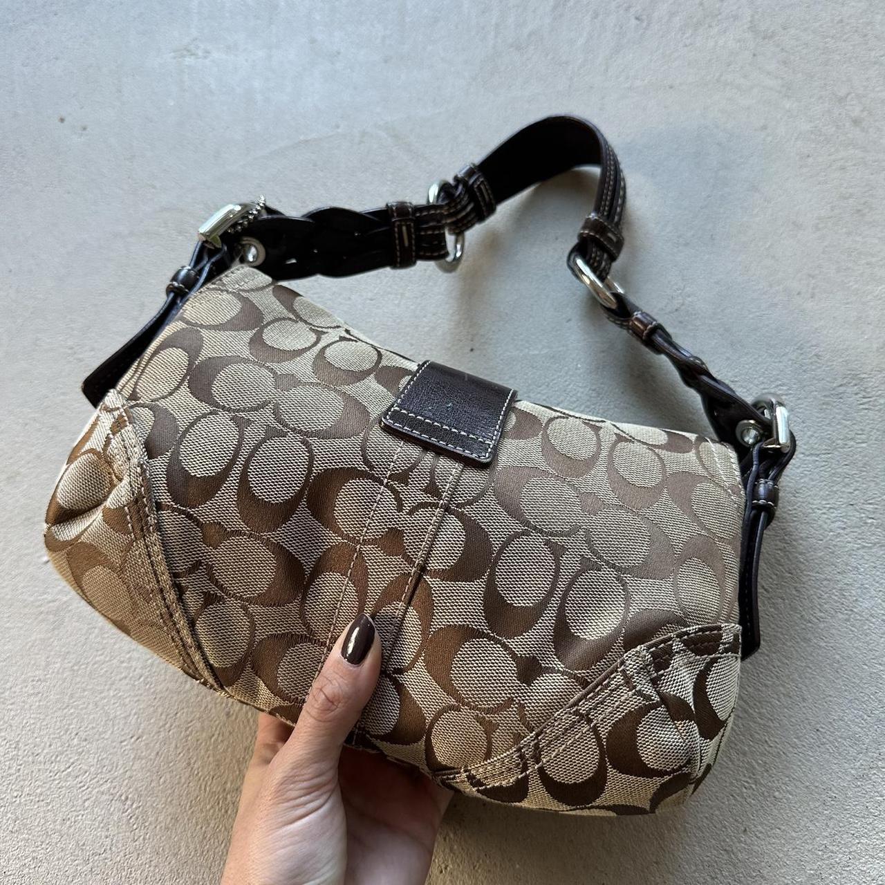 vintage y2k coach white leather mini soho shoulder bag 8