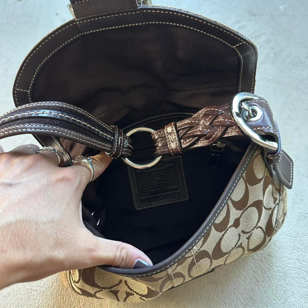 vintage y2k coach tan mini soho shoulder bag 24