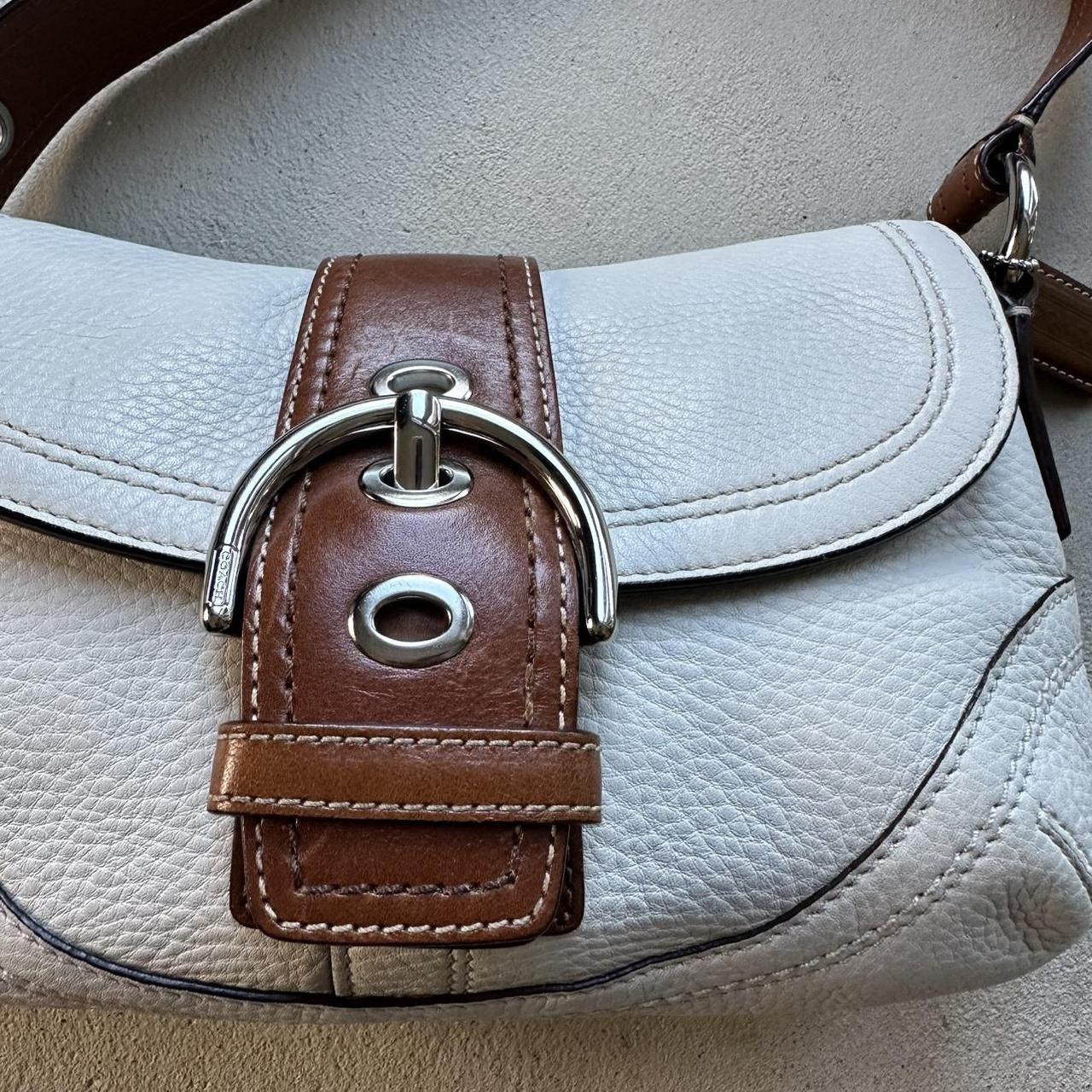 vintage y2k coach white leather mini soho shoulder bag 8
