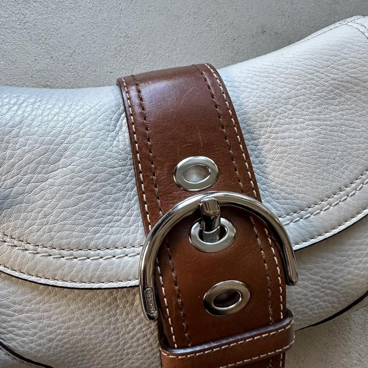 vintage y2k coach white leather mini soho shoulder bag 8
