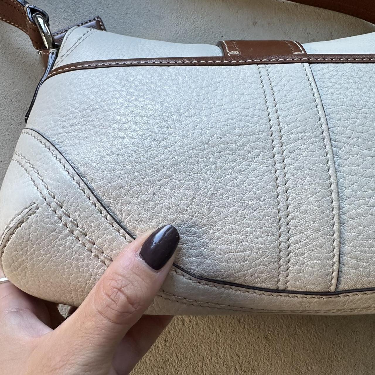 vintage y2k coach white leather mini soho shoulder bag 8