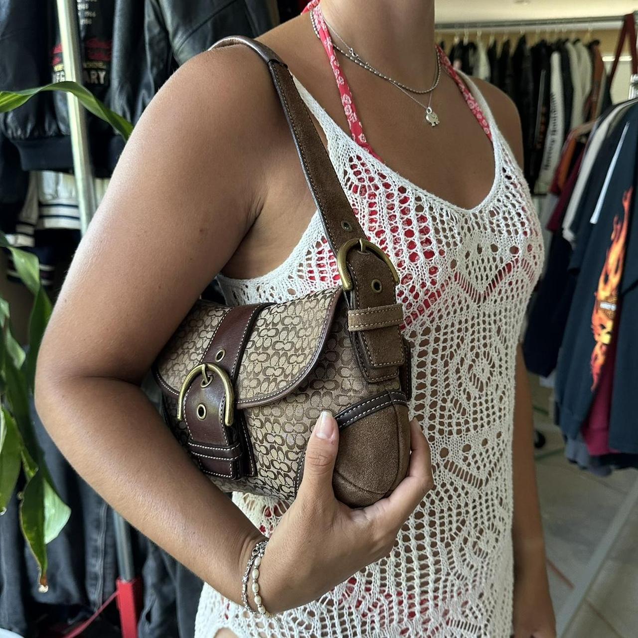 vintage y2k coach brown mini soho shoulder bag 32