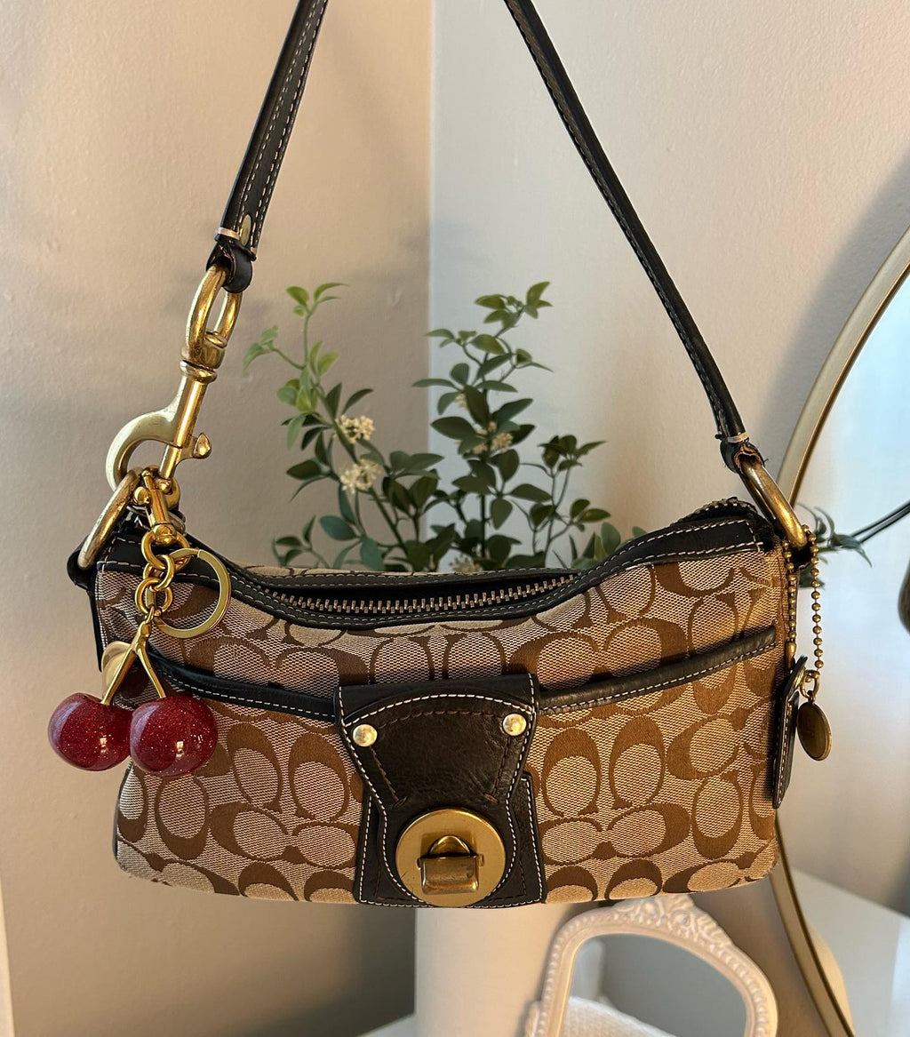 black and tan coach vintage bag