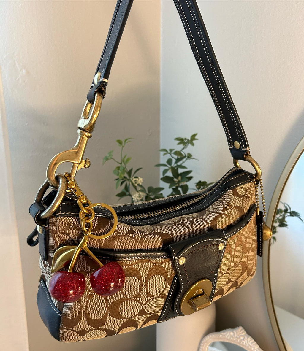 black and tan coach vintage bag