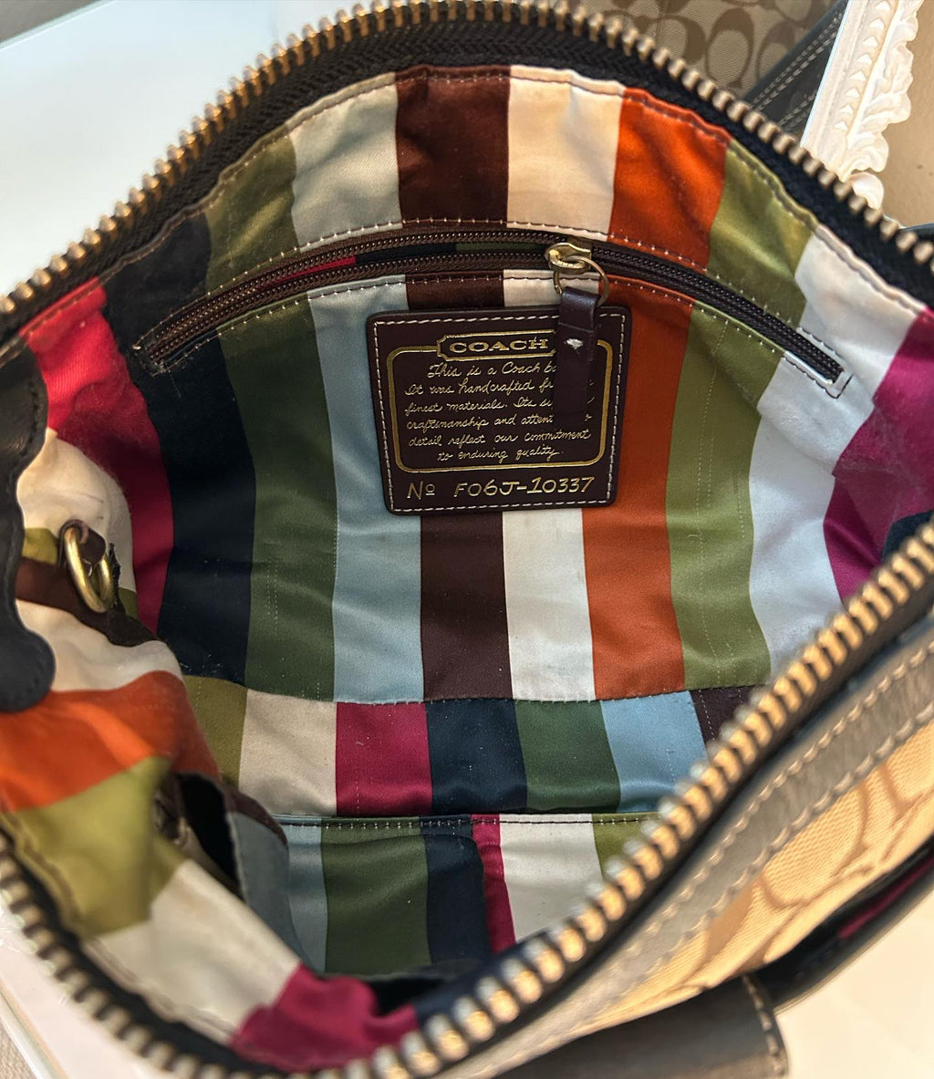 black and tan coach vintage bag
