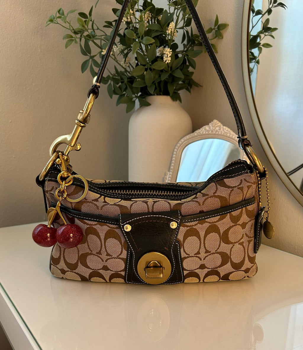 black and tan coach vintage bag