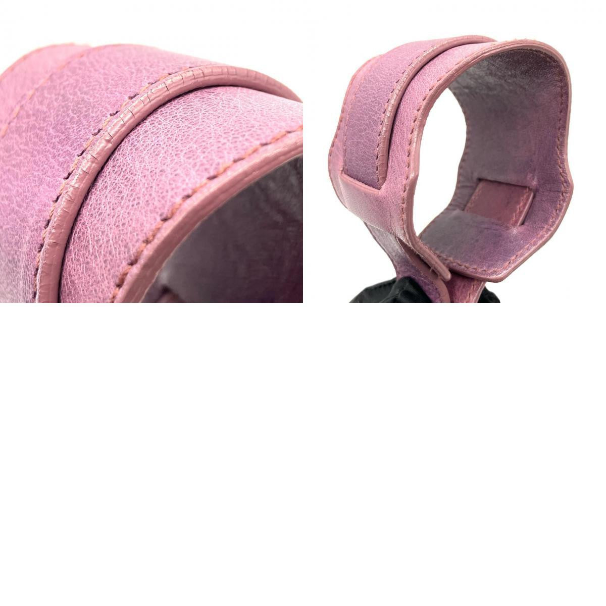 BALENCIAGA The Twiggy Purple Leather 2Way Bag 128523 Motorcycle Bag Strap Mirror