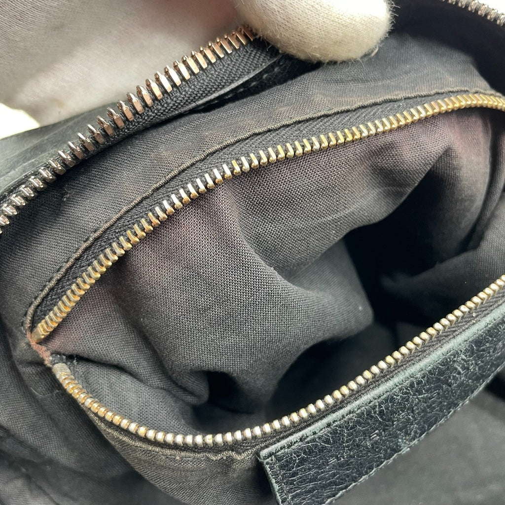 BALENCIAGA The Giant City 2way Shoulder Handbag Black Y2K Editors Bag Auth