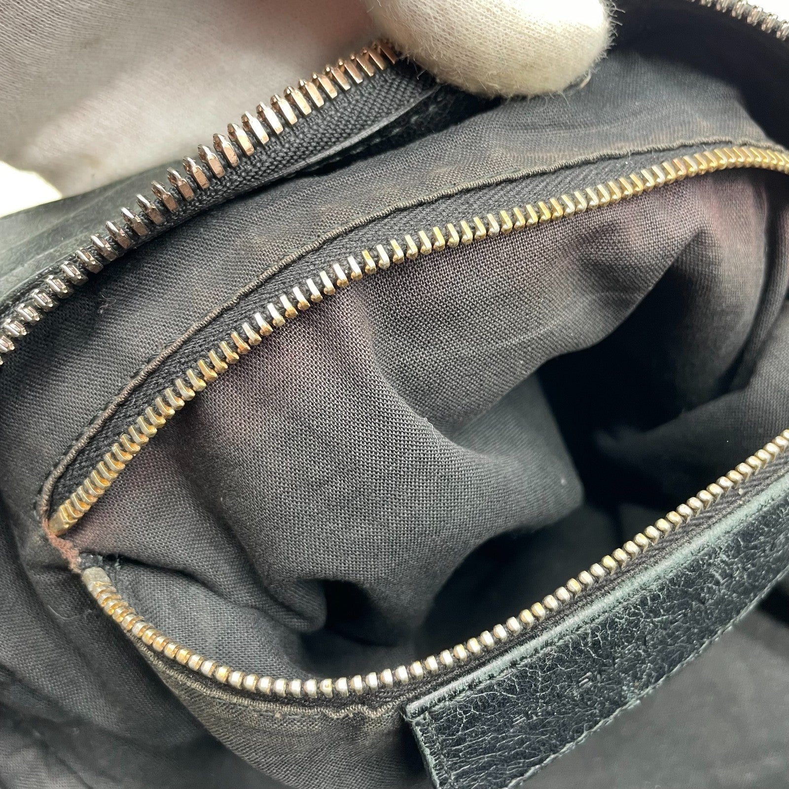 BALENCIAGA The Giant City 2way Shoulder Handbag Black Y2K Editors Bag Auth