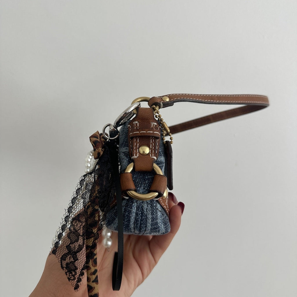 y2k coach denim mini bag