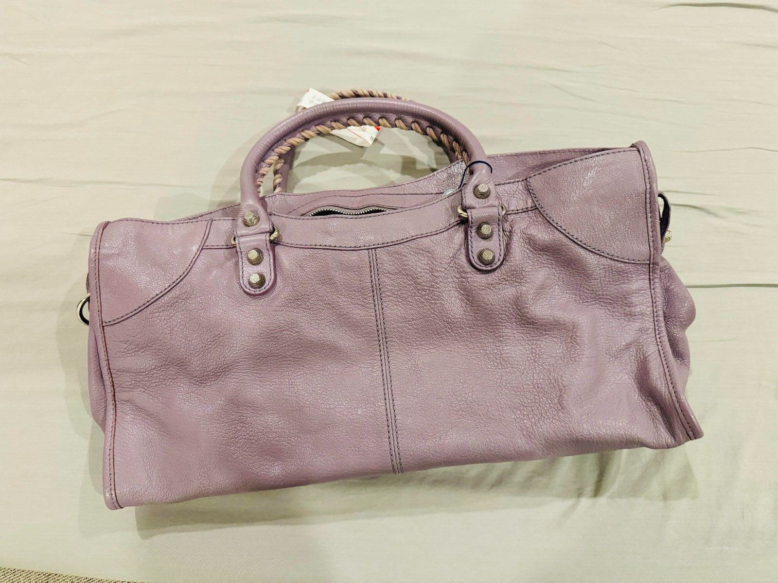 Balenciaga Giant City Part Time Shoulder Bag Purple Used Condition Wonderful