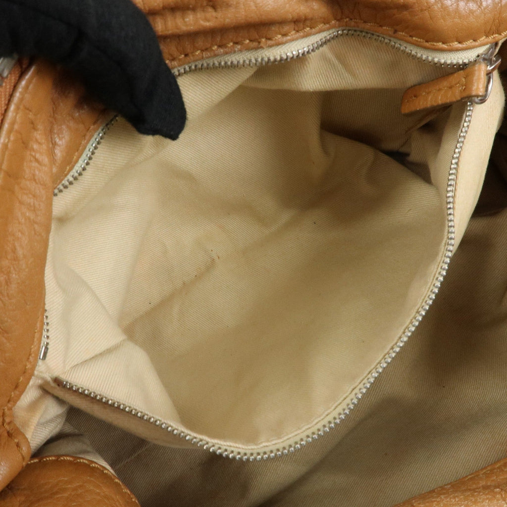 Chloe Paddington Medium Leather Hand Bag Shoulder Bag Brown Authentic Used F/S
