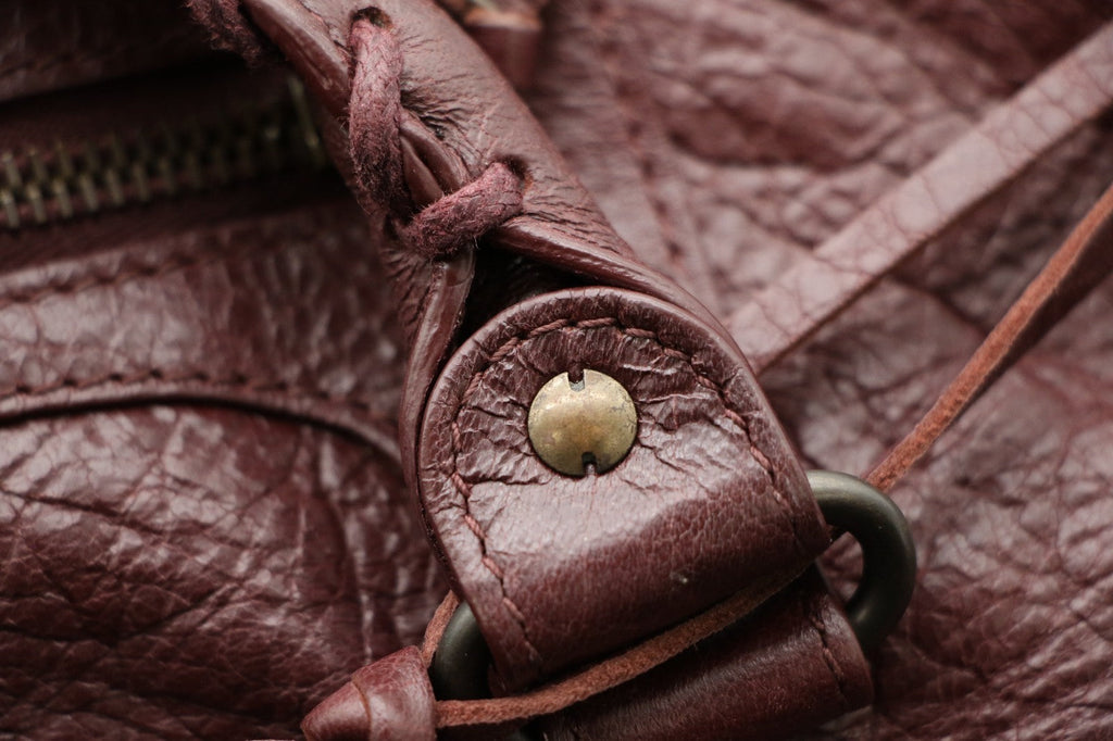 Balenciaga  Le City Medium Tote Bag - Dark Burgundy