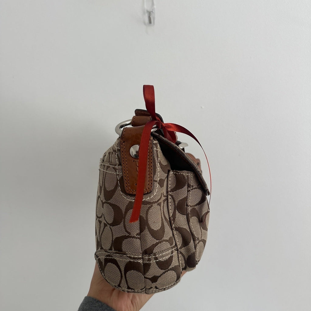 y2k coach tan monogram soho bag