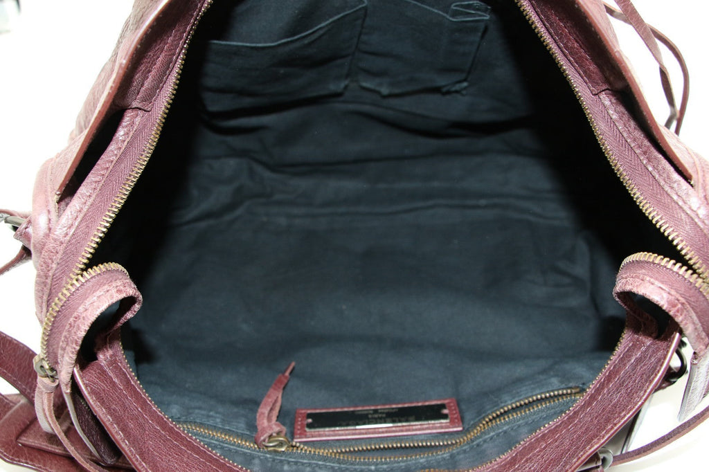 Balenciaga  Le City Medium Tote Bag - Dark Burgundy