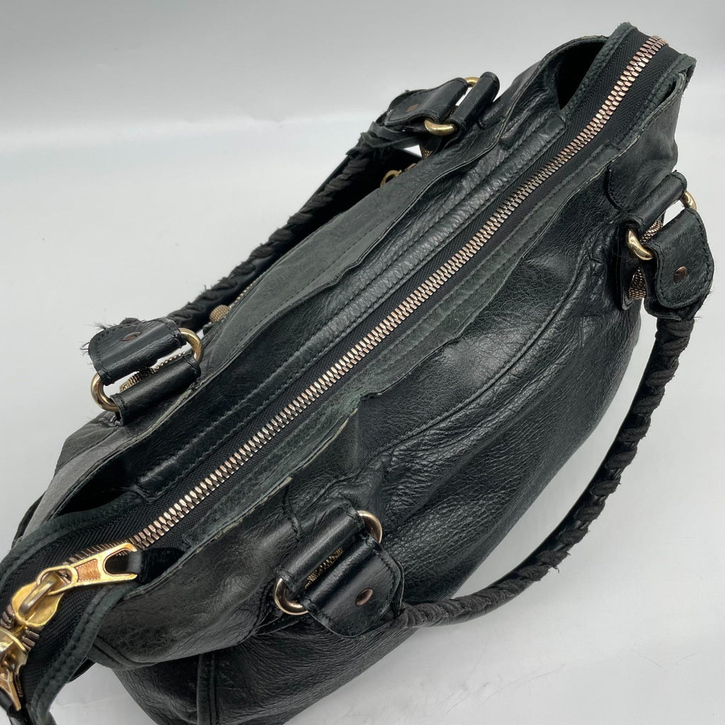 BALENCIAGA The Giant City 2way Shoulder Handbag Black Y2K Editors Bag Auth