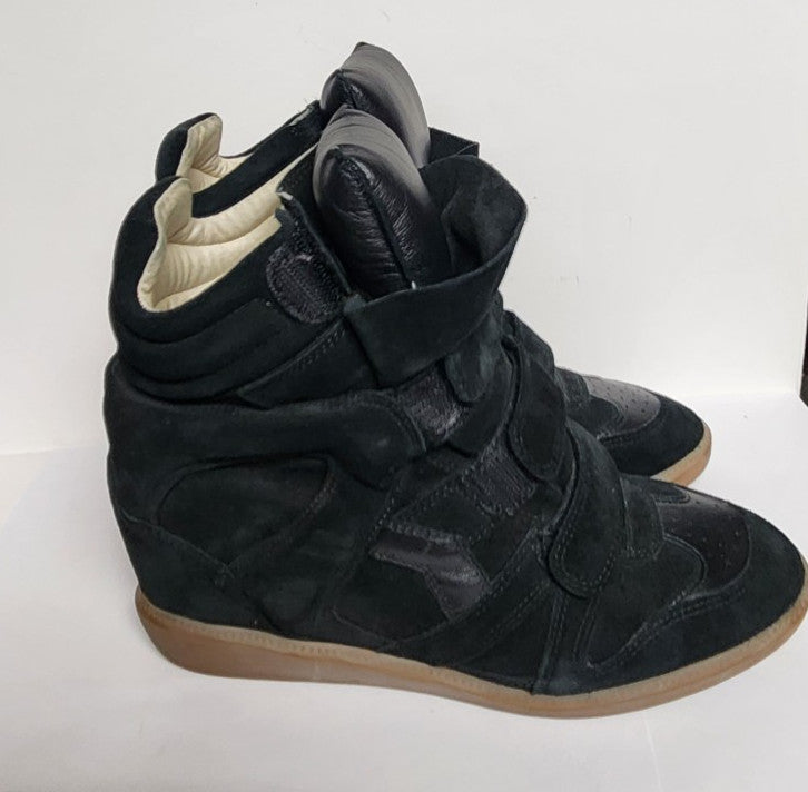 Isabel Marant Bekket Wedge Sneakers – Black-Ladies sz 40/ US sz 9