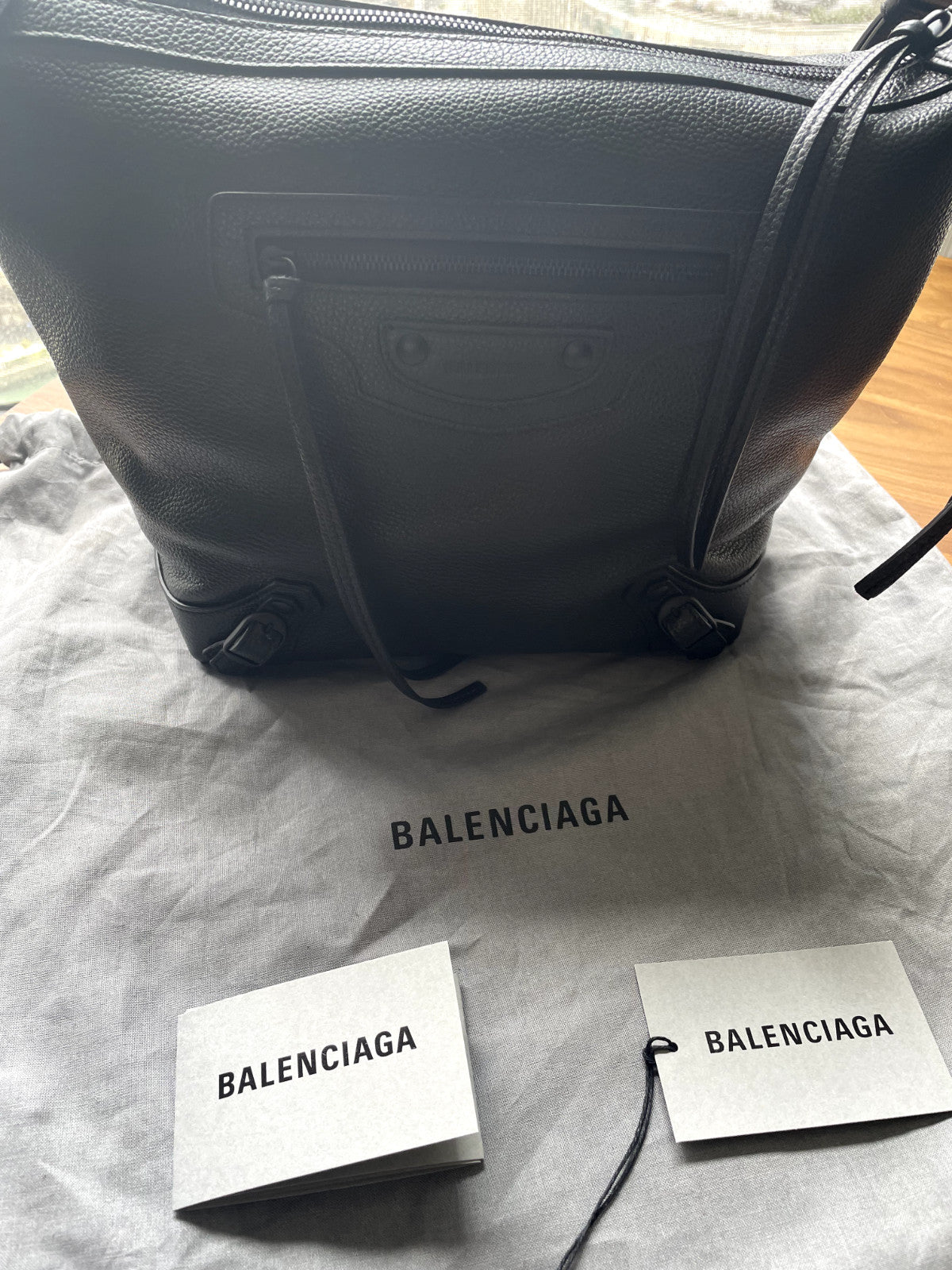 Balenciaga small Neo classic Leather Hobo Shoulder bag Black (Authentic)