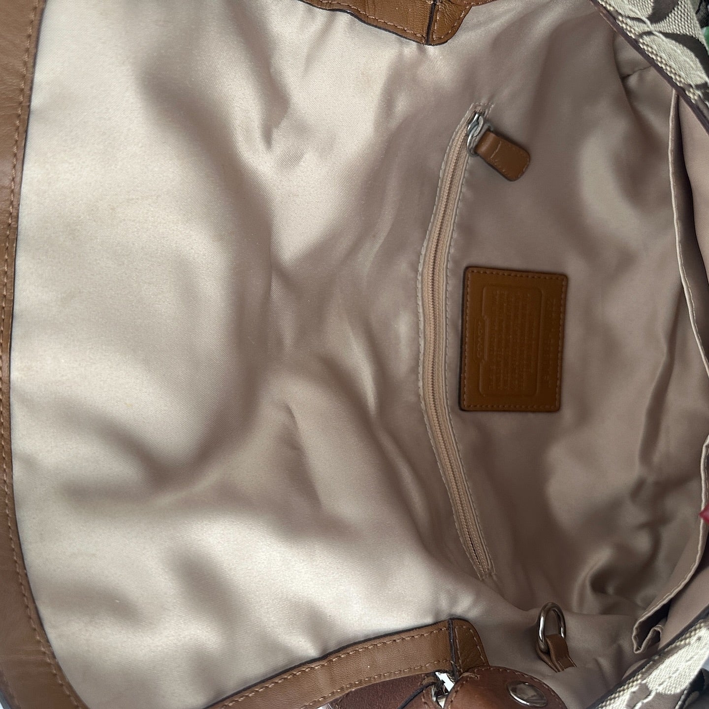 y2k coach tan monogram soho bag