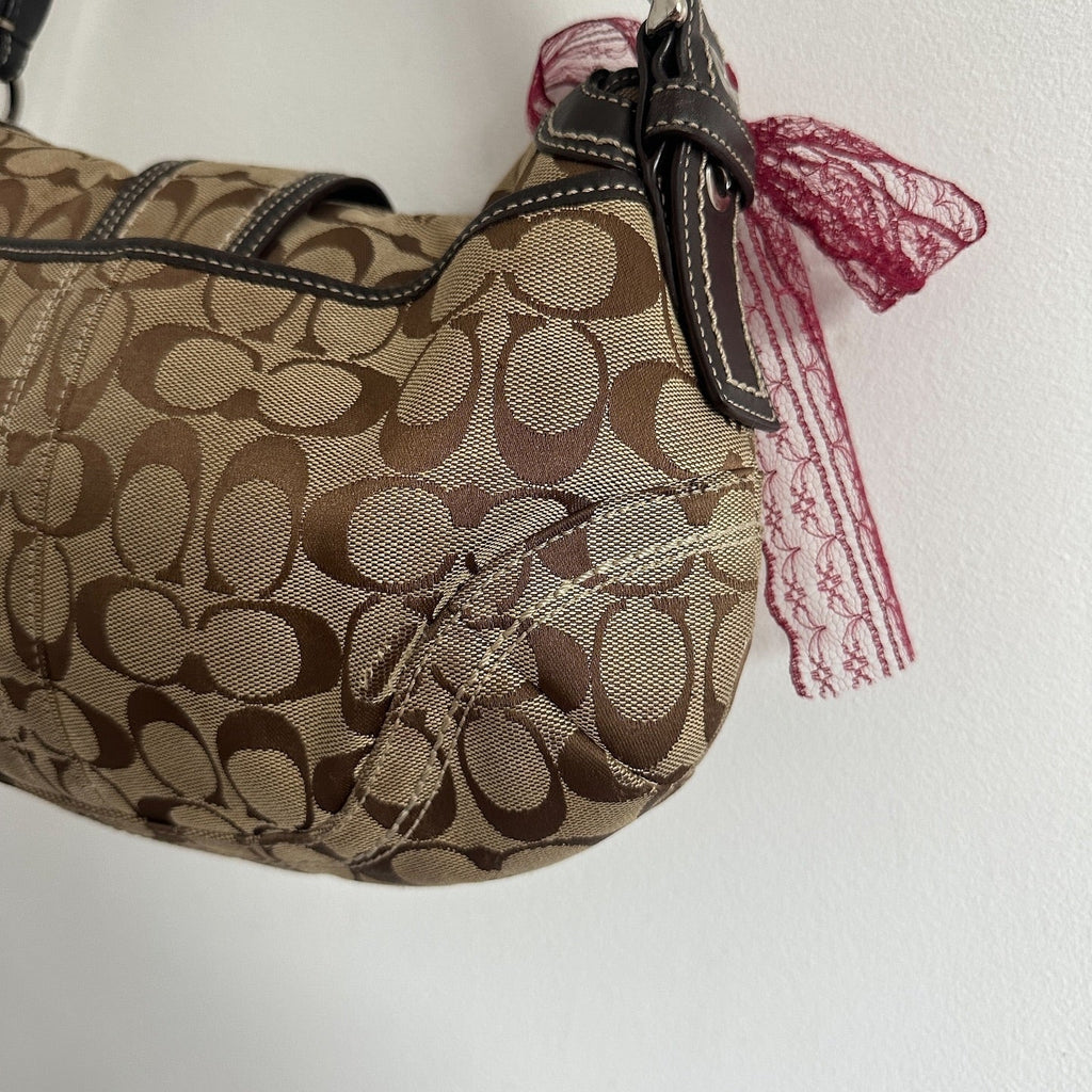 y2k coach brown monogram big soho bag 1