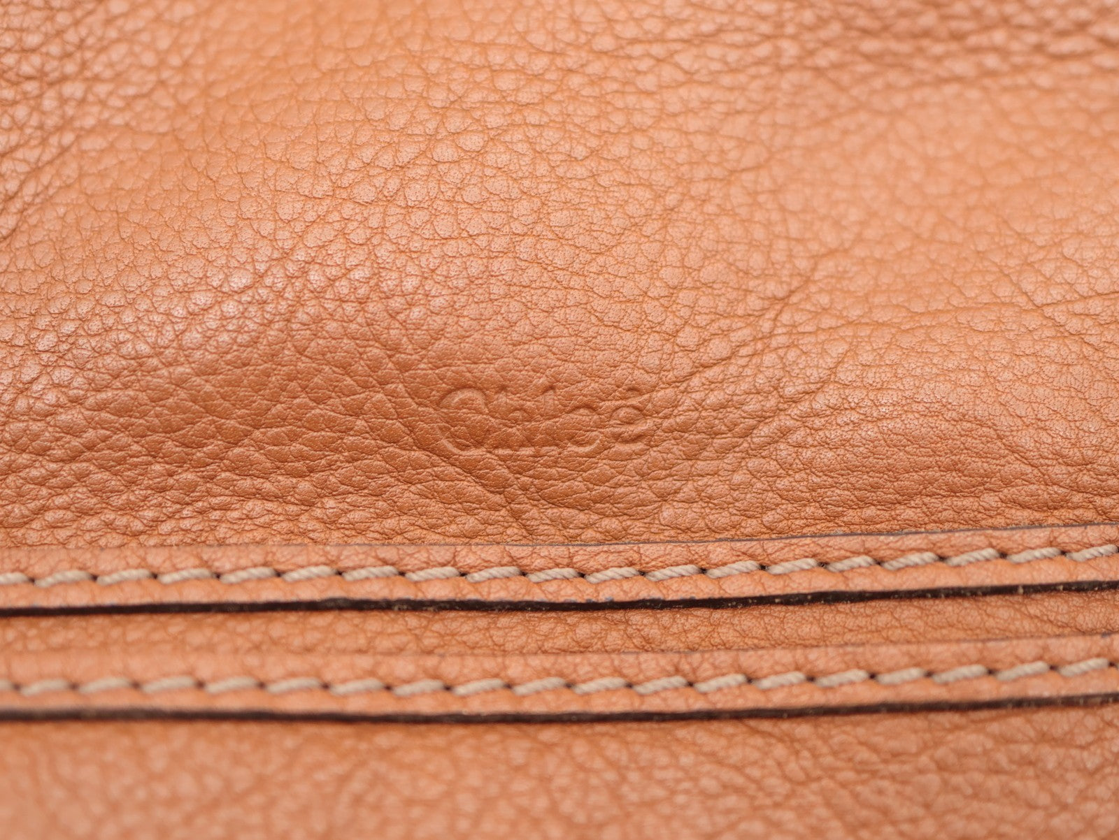 Chloe Marcie Hand Bag Brown Authentic