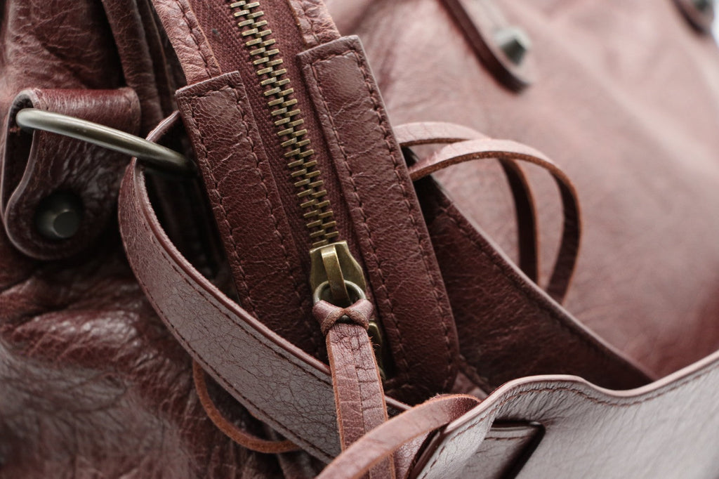 Balenciaga  Le City Medium Tote Bag - Dark Burgundy