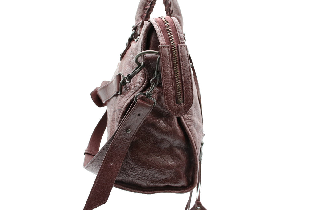 Balenciaga  Le City Medium Tote Bag - Dark Burgundy