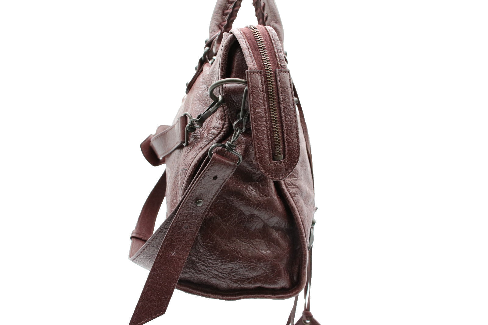Balenciaga  Le City Medium Tote Bag - Dark Burgundy
