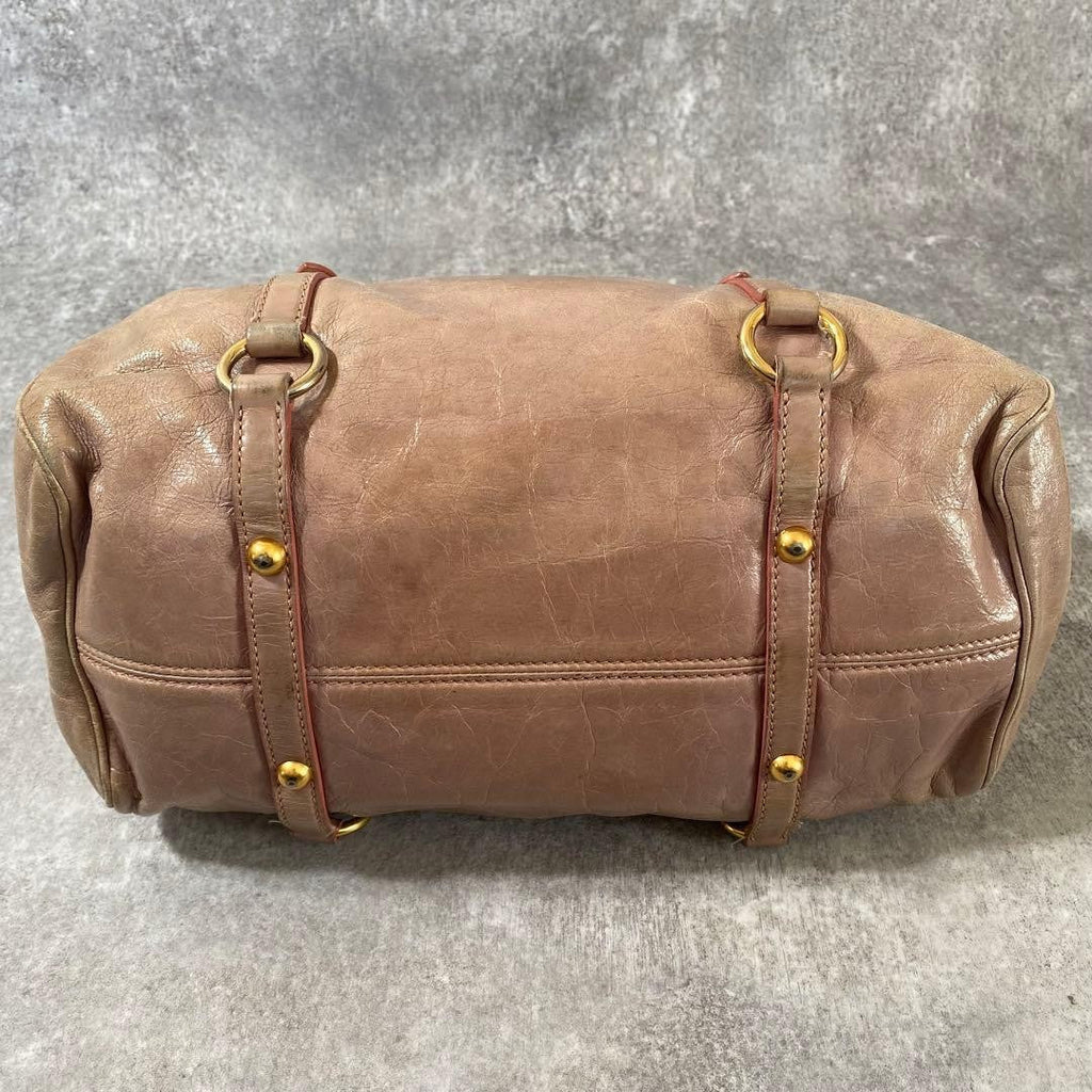 miu miu Vitello Lux side ribbon 2way bag Luxury designer feminine handbag italy