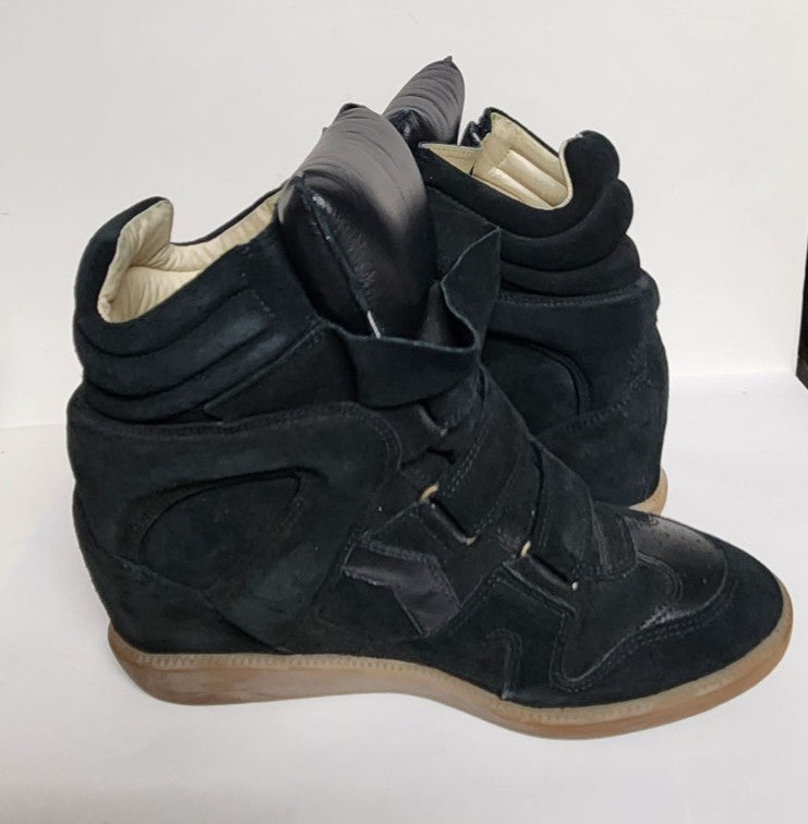 Isabel Marant Bekket Wedge Sneakers – Black-Ladies sz 40/ US sz 9