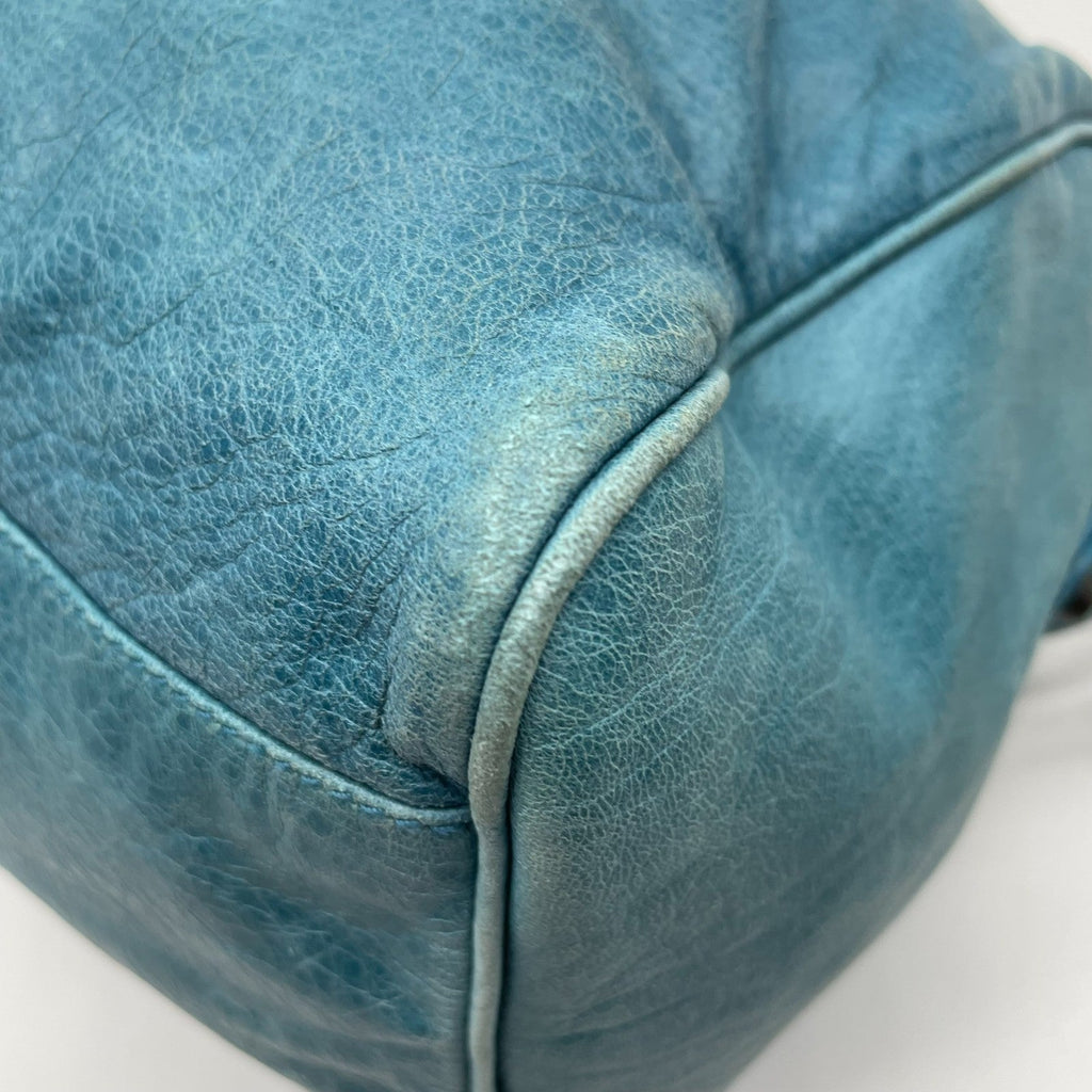 BALENCIAGA The twiggy bag Handbag Light Blue Leather 128523 Editors Bag Y2K Auth