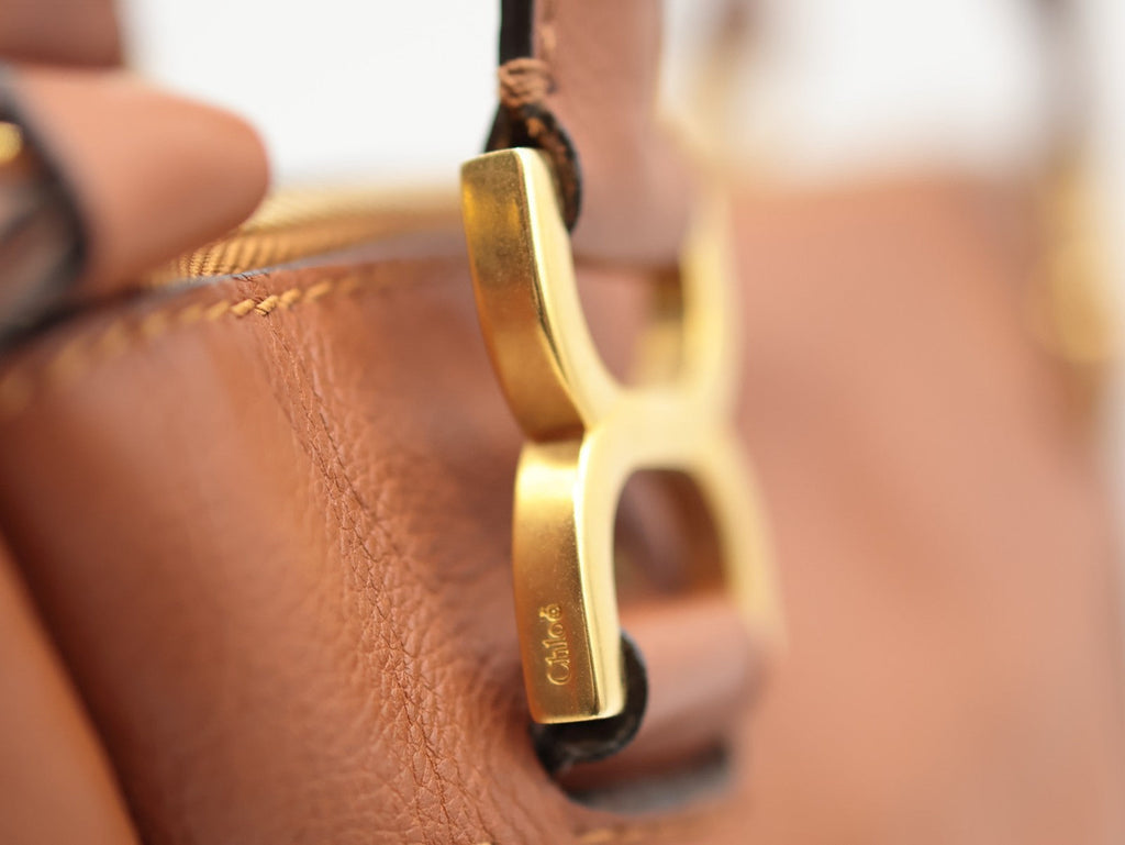 Chloe Marcie Hand Bag Brown Authentic