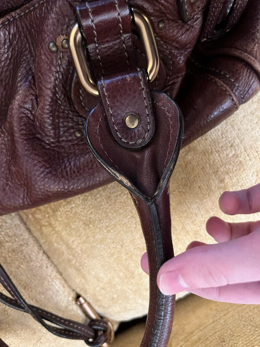 Chloe Paddington Leather Handbag Vintage Chocolate Brown