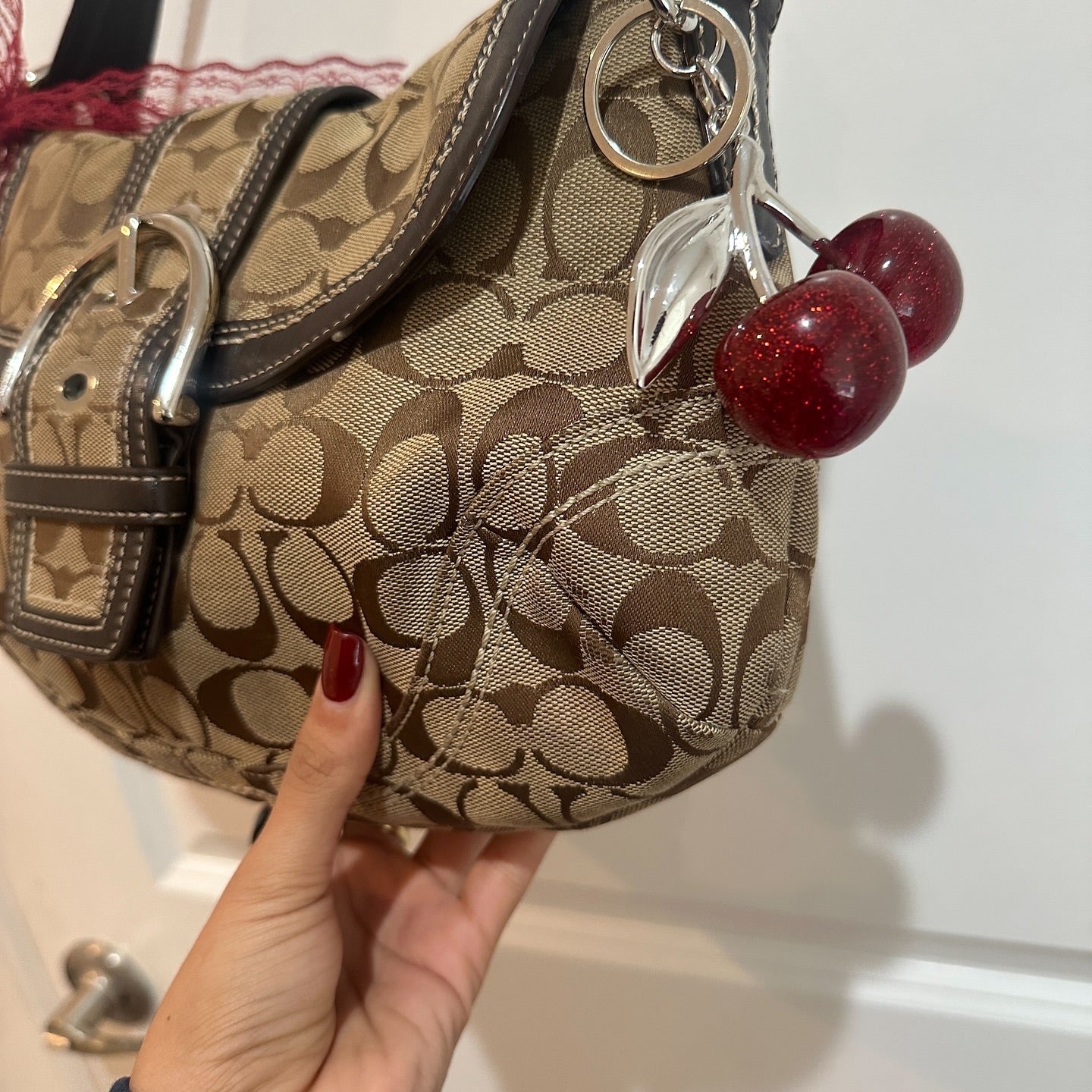 y2k coach brown monogram big soho bag 1