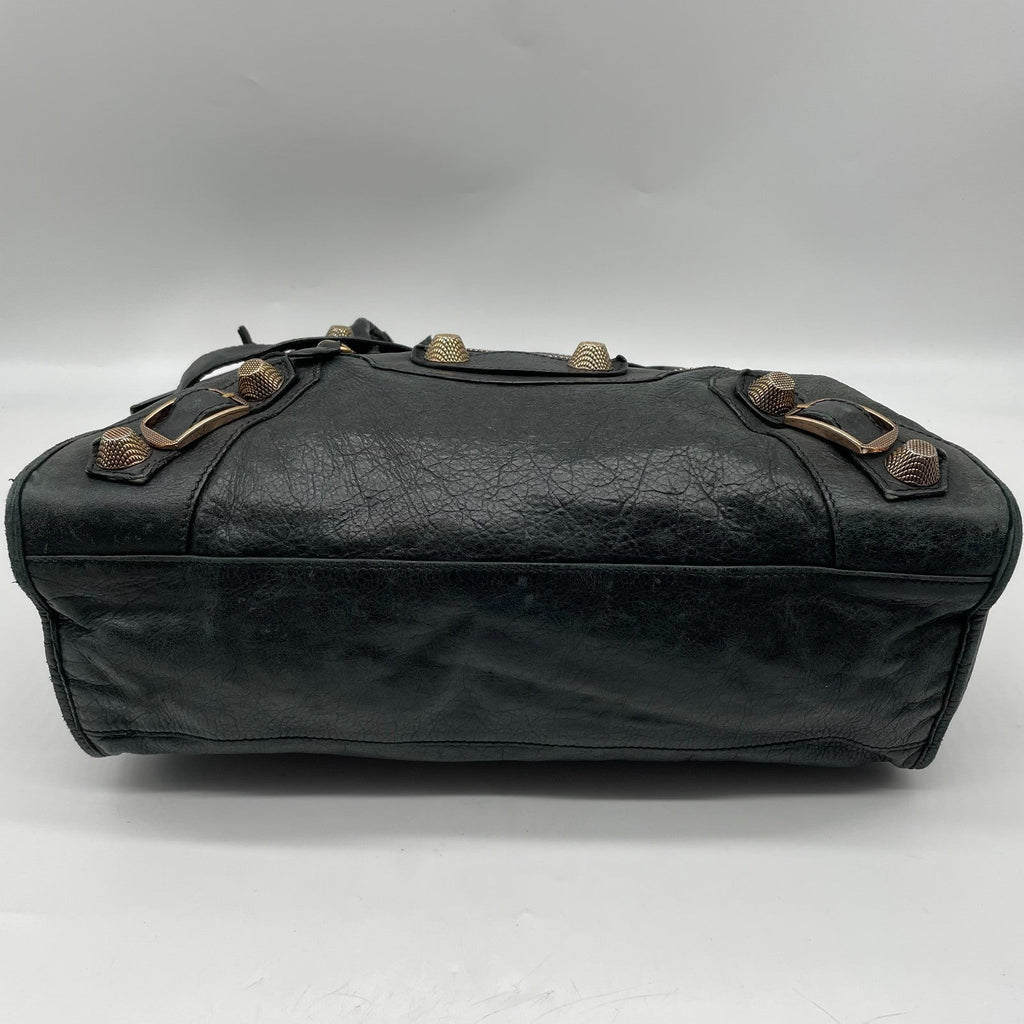 BALENCIAGA The Giant City 2way Shoulder Handbag Black Y2K Editors Bag Auth