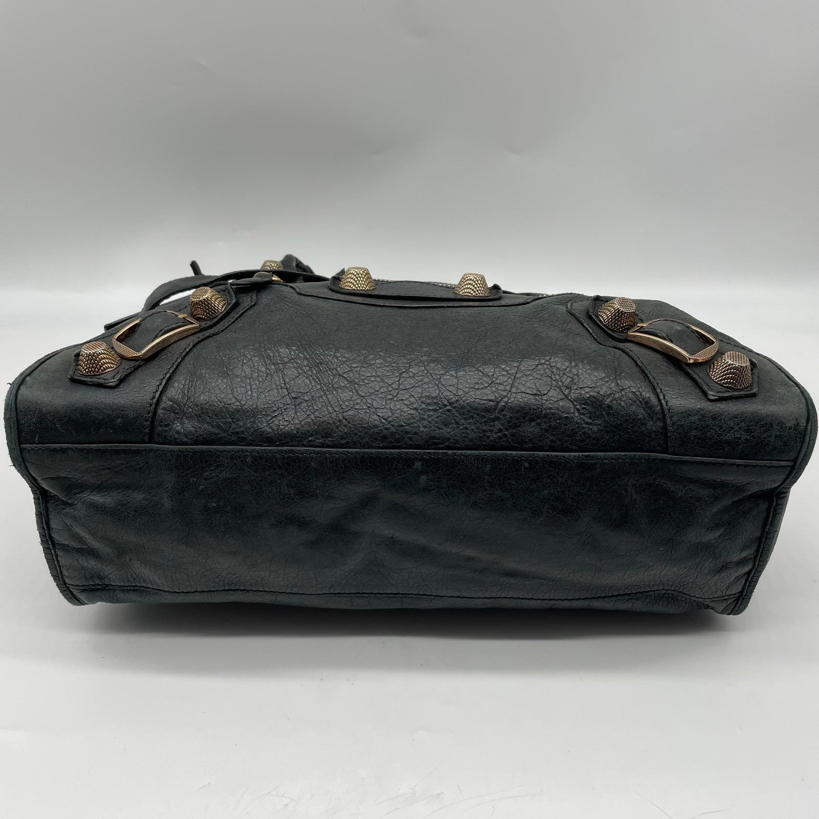 BALENCIAGA The Giant City 2way Shoulder Handbag Black Y2K Editors Bag Auth